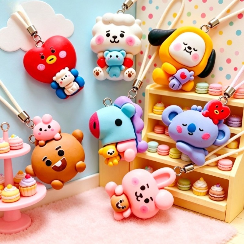7 個 BT21 樹脂漫画チャーム DIY アクセサリークラ - Resin Art Handmade のレビューと価格