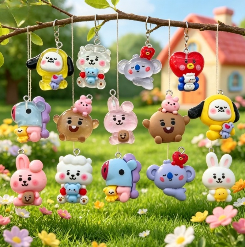 7 個 BT21 樹脂漫画チャーム DIY アクセサリークラ - Resin Art Handmade のレビューと価格