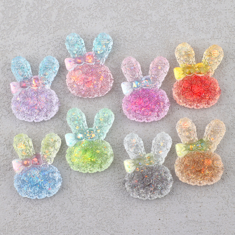 5個入り 18*25mm 光るグラデーションウサギレジンカボ - Resin Art And Decor のレビューと価格