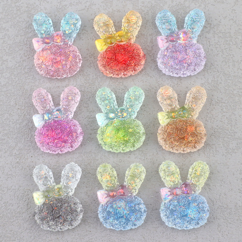 5個入り 18*25mm 光るグラデーションウサギレジンカボ - Resin Art And Decor のレビューと価格
