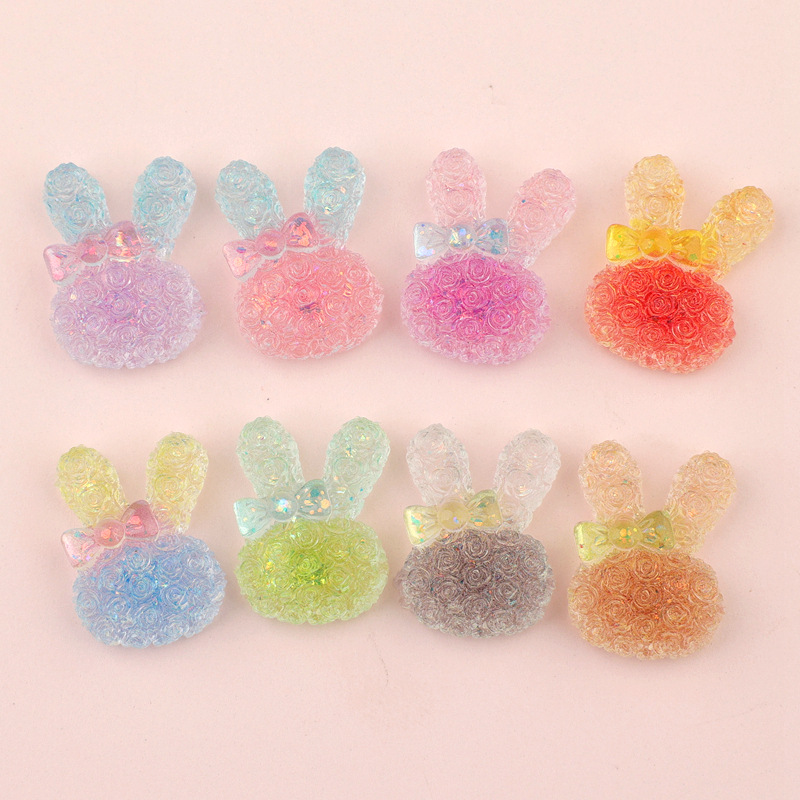 5個入り 18*25mm 光るグラデーションウサギレジンカボ - Resin Art And Decor のレビューと価格