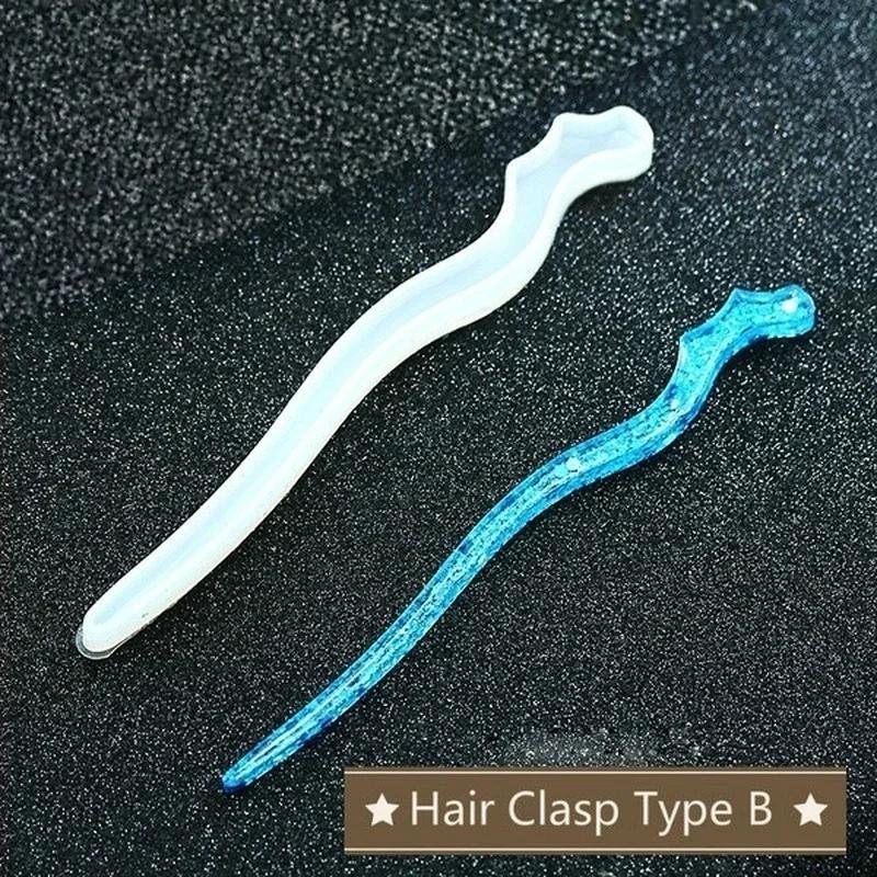 新しい透明ヘアピンシリコーン特殊金型樹脂 DIY ヘアジュエ - Resin Art Handmade のレビューと価格