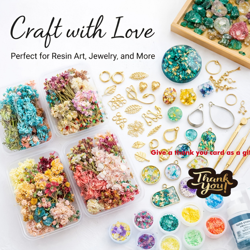 10箱入りミックスドライフラワーブーケセット - 既製の人工 - Resin Art Wedding Gift のレビューと価格