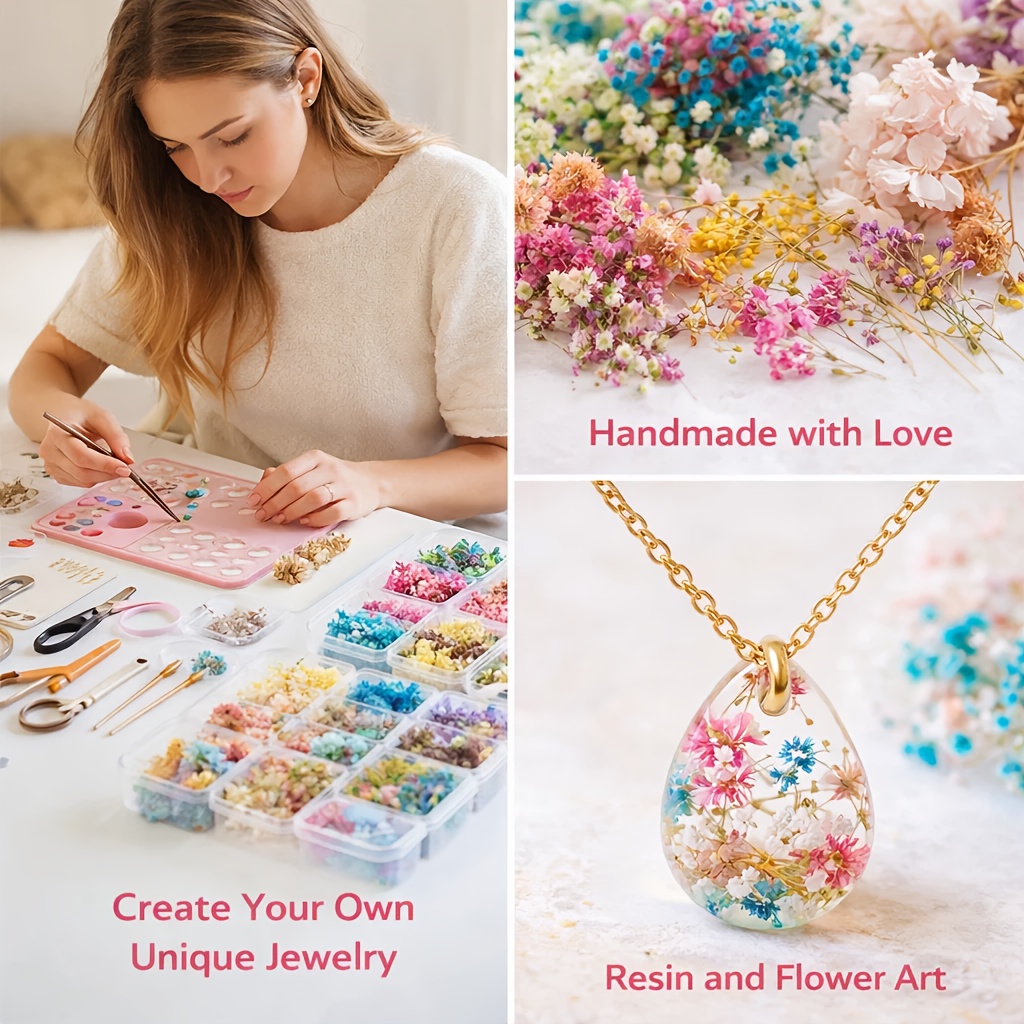 10箱入りミックスドライフラワーブーケセット - 既製の人工 - Resin Art Wedding Gift のレビューと価格