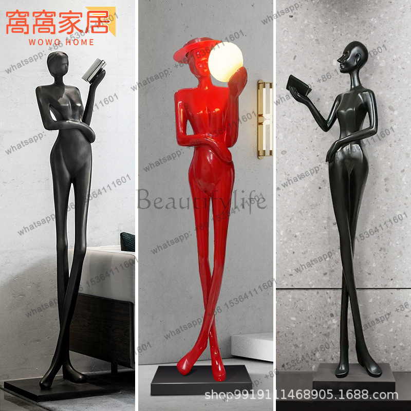 抽象芸術の読書する人型の置物、床置き樹脂彫刻装飾品 - Resin Art Book のレビューと価格