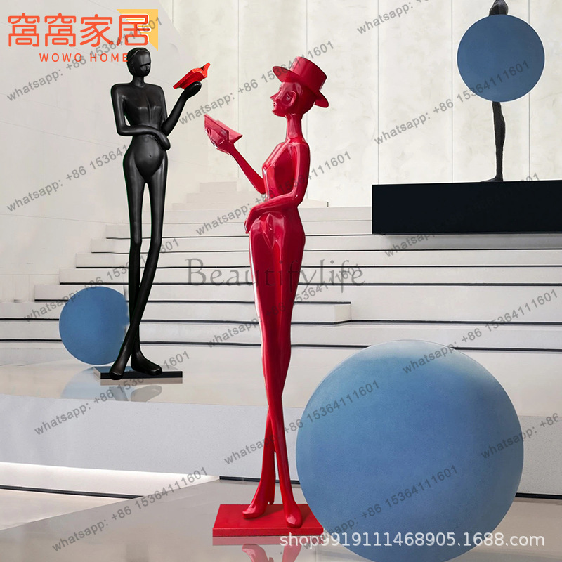 抽象芸術の読書する人型の置物、床置き樹脂彫刻装飾品 - Resin Art Book のレビューと価格