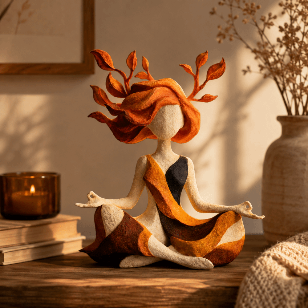 樹脂製瞑想像多目的ヨガガール心を落ち着かせる彫刻装飾品インナ - Resin Art Furniture のレビューと価格