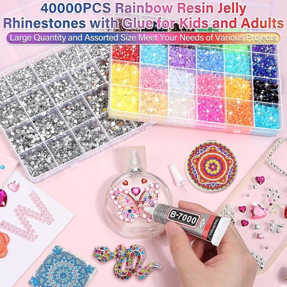 ホットマルチカラーレジンラインストーンキットDIYデコレーシ - Resin Art Workshop のレビューと価格