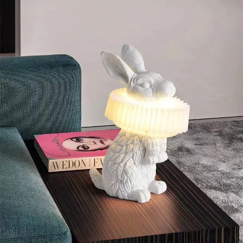 モダンなうさぎLEDテーブルランプ,動物,子供の寝室,書斎, - Resin Art On Floor のレビューと価格