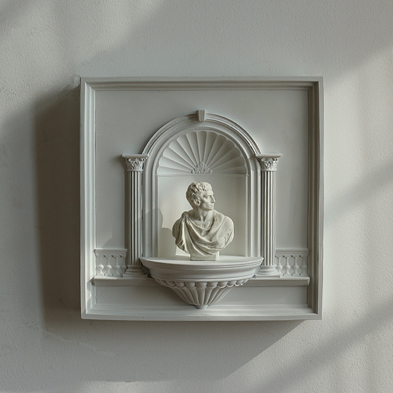 ‌ フランスのヴィンテージウォールアート、石膏の壁彫刻、静音 - Resin Art Clock のレビューと価格