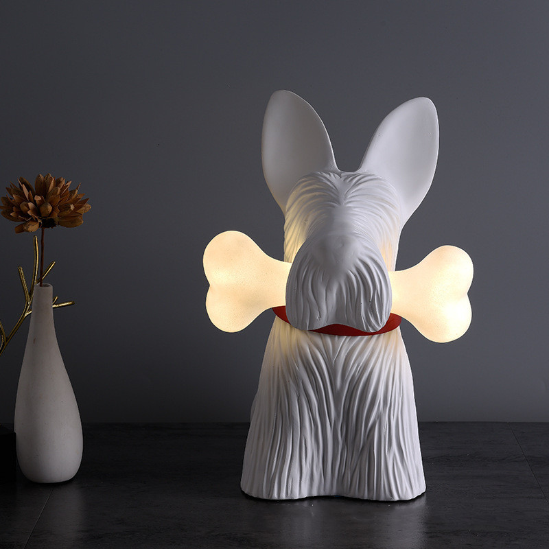 LEDベッドサイドランプ,北欧の犬の形をしたベッドサイドラン - Resin Art On Floor のレビューと価格