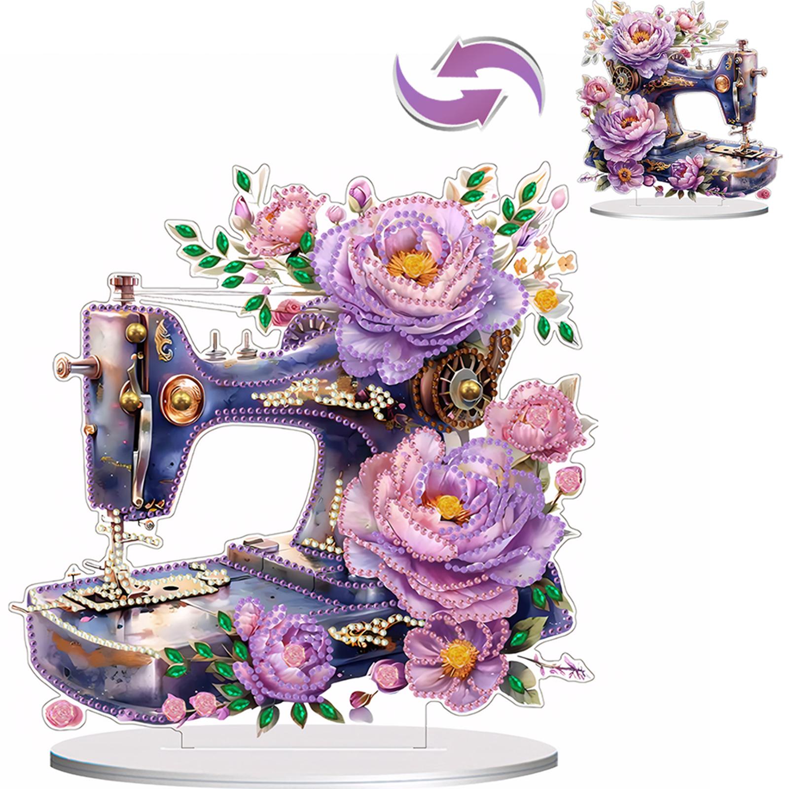 両面特殊形状フラワー型ミシンデスクトップダイヤモンドアートキ - Resin Art Machine のレビューと価格