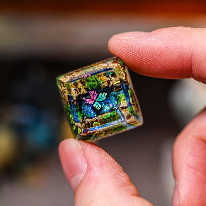 オーガニズムレジンキーキャップ クリエイティブアートキーボー - Resin Art And Decor のレビューと価格