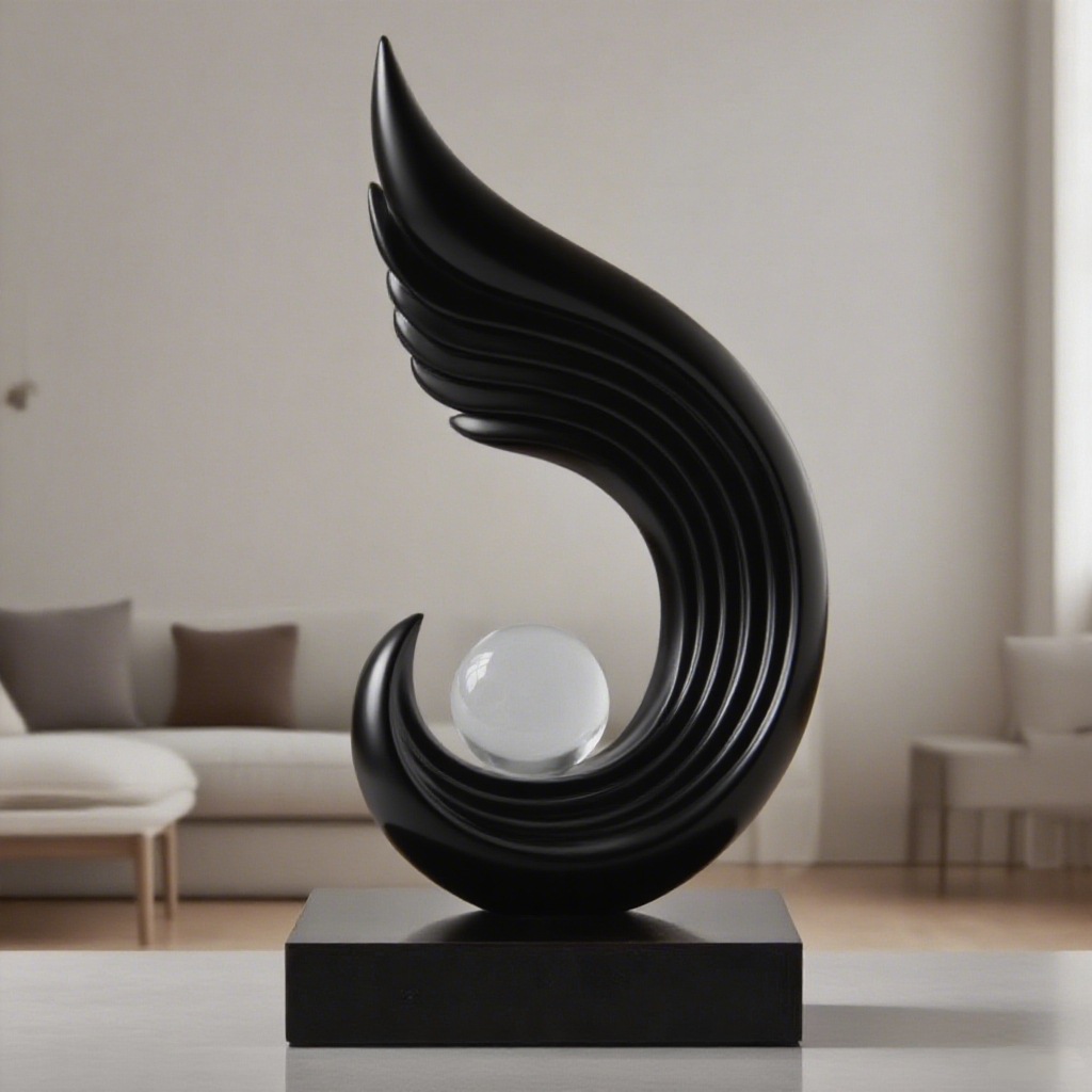 ワインキャビネット装飾用繁栄オーナメント1個、豪華なハイエン - Resin Art Furniture のレビューと価格