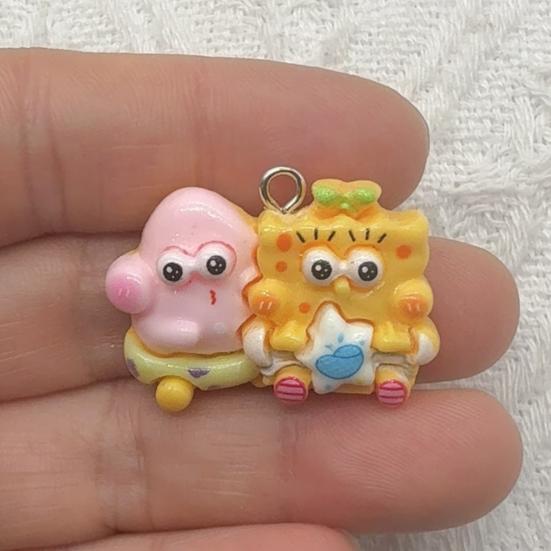 10個入り漫画風樹脂ペンダント、DIYジュエリー製作イヤリン - Resin Art Handmade のレビューと価格