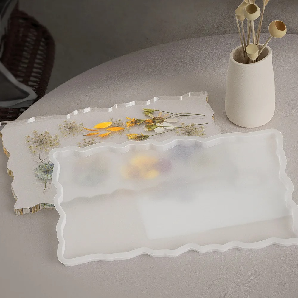 トレイエポキシ樹脂シリコンモールドDIY大型長方形ティープレ - Resin Art Workshop のレビューと価格