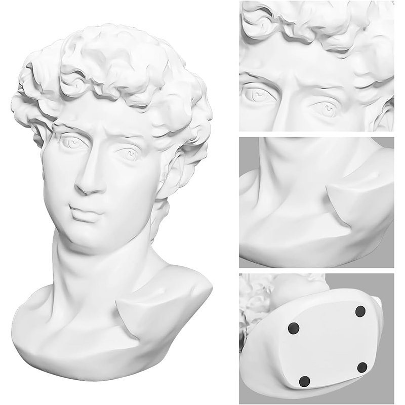 芸術的な描画、デビッドヘッド、古典的なローマのバスト、家庭や - Resin Art Design のレビューと価格