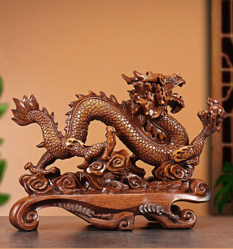 幸運を輝かせるラッキーなドラゴンの飾り、新築祝いの贈り物、ク - Resin Art Furniture のレビューと価格