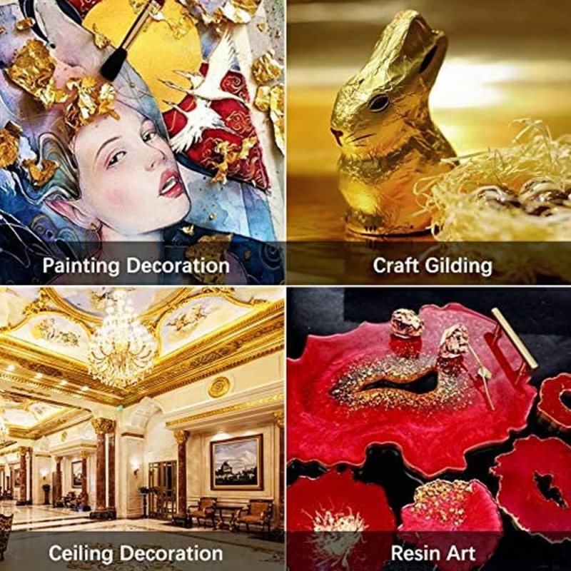 100枚入り 模造金銀銅箔紙 DIY樹脂キャンドル石膏クラフ - Resin Art Wedding Gift のレビューと価格