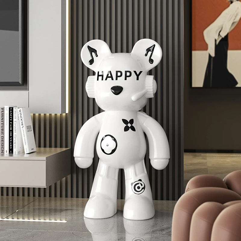 トレンディなモダンDJバックパックベア、床置き大型オーナメン - Resin Art Furniture のレビューと価格