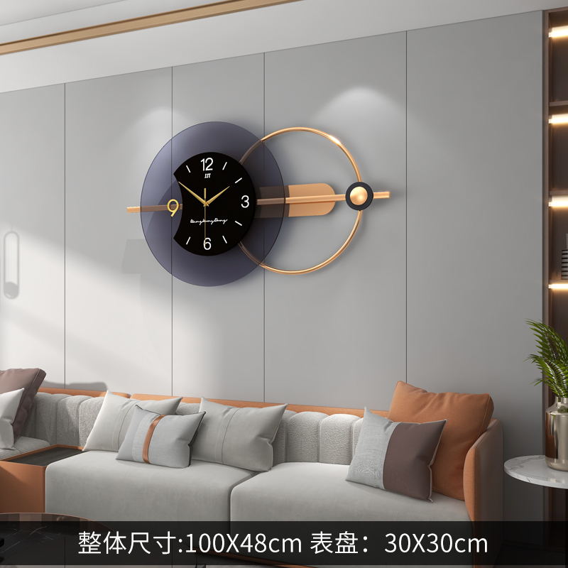モダンな金属製の壁掛け時計リビングルームの家具アート壁時計ク - Resin Art Clock のレビューと価格