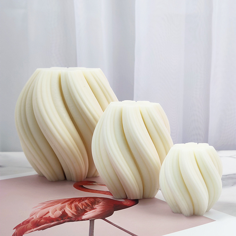 幾何学的なストライプの列キャンドルモールド大回転波シリコーン - Resin Art Furniture のレビューと価格