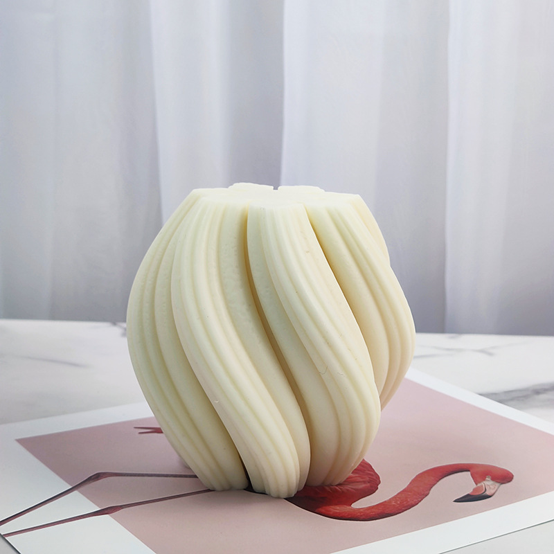 幾何学的なストライプの列キャンドルモールド大回転波シリコーン - Resin Art Furniture のレビューと価格
